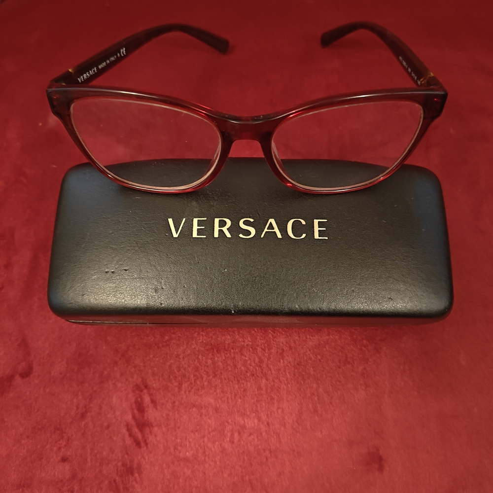 Versace Burgundy Women's Glasses